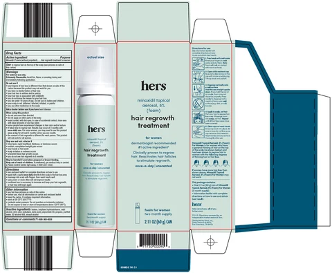 hers hair regrowth treatment packaging