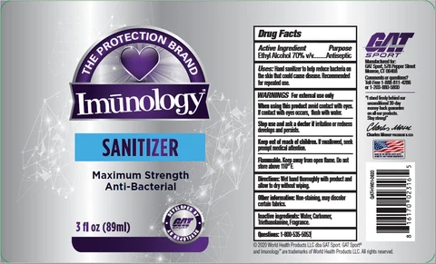 Imunology Sanitizer packaging