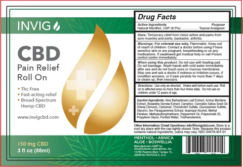 CBD Pain Relief Roll On packaging