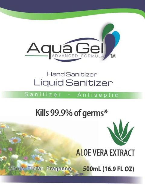 AQUA GEL LIQUID HAND SANITIZER 500 ml