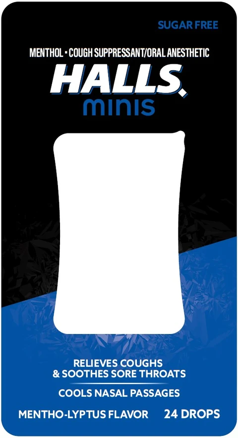 HallsSugar Free Mentho-Lyptus packaging
