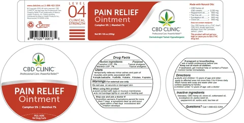 CBD Clinic Pain Relief - Level 4 packaging