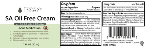 SA Oil Free Cream 포장