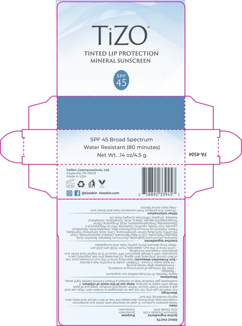 TiZO Tinted Lip Protection SPF 45 packaging