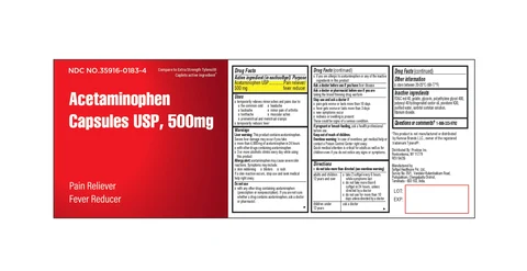 Acetaminophen packaging