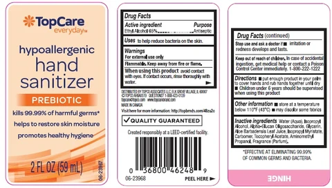 TopCare Prebiotic Hand Sanitizer packaging
