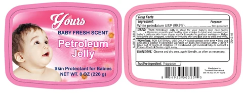 Yours Baby Fresh Scent Petroleum 포장