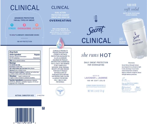 Secret Clinical Lavender and Jasmine Soft 포장