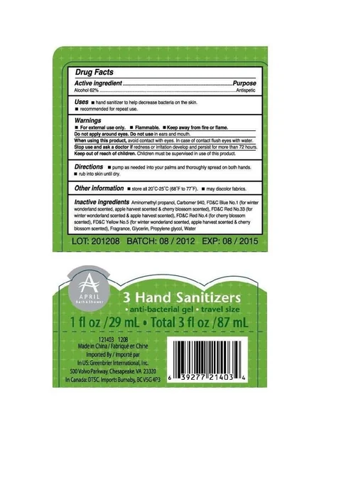 3 HAND SANITIZERS KIT 포장