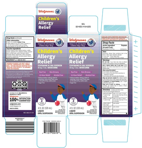 Childrens Fexofenadine HydrochlorideAllergy packaging