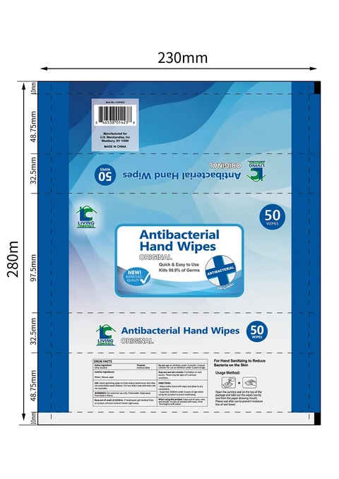 Antibacterial Hand Wpes 포장