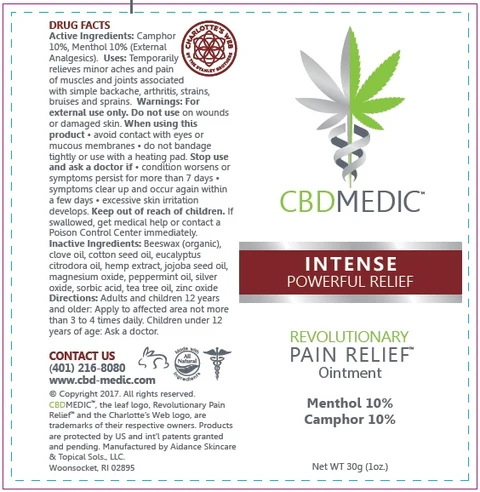 CBD Medic - Intense Powerful Relief packaging