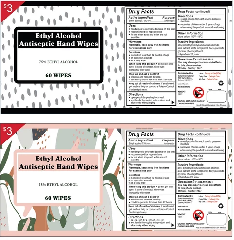 Vivitar Ethyl Alcohol Antiseptic Hand Wipes 포장