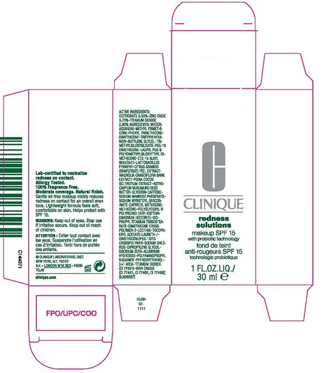 REDNESS SOLUTIONS MAKEUPSPF 15 WITH PROBIOTIC TECHNOLOGY 포장