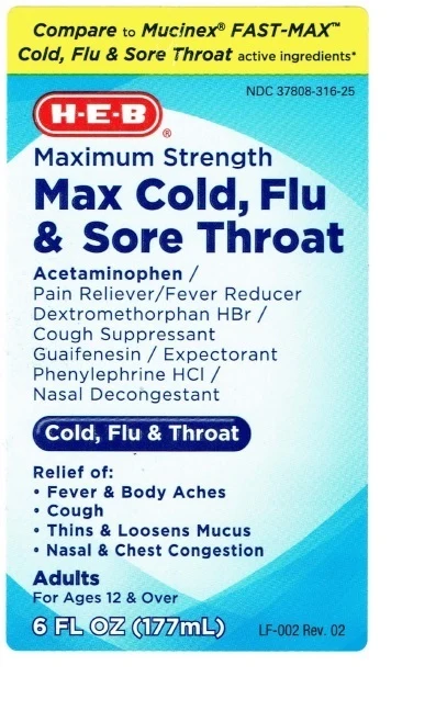 MAX Cold, Flu, and Sore Throat packaging