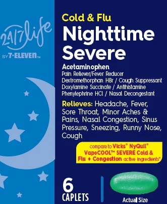 Cold and Flu Nighttime Severe 포장