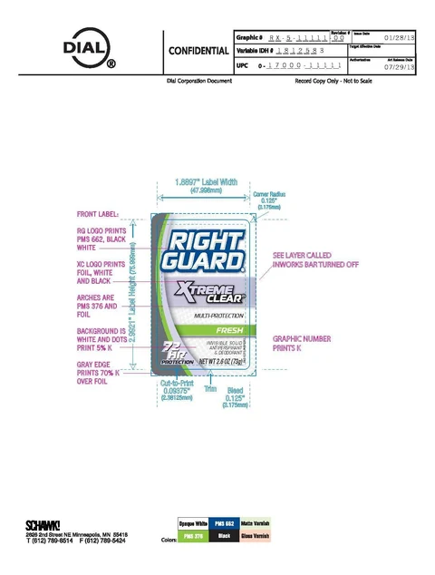 Right Guard Xtreme ClearFresh packaging