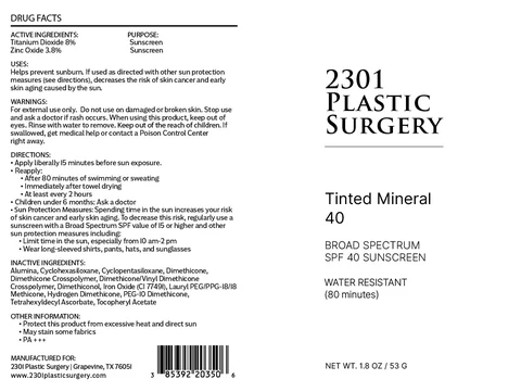 Tinted Mineral 40 packaging