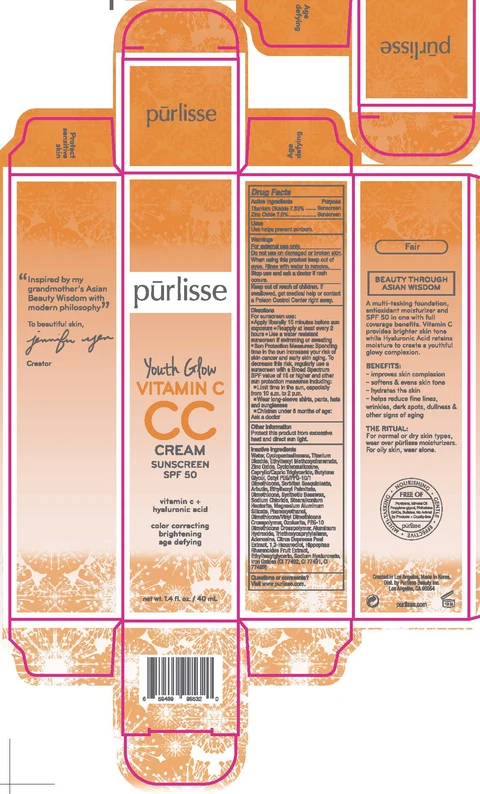 Youth Glow Vitamin C CC Cream Sunscreen SPF 50 - Fair / Youth Glow Vitamin C CC Cream Sunscreen SPF 50 - Light Medium / Youth Glow Vitamin C CC Cream Sunscreen SPF 50 - Light 포장