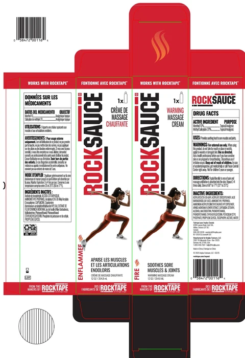 RockSauce Cooling Massage packaging