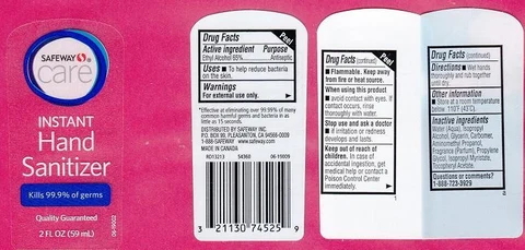 SAFEWAY CAREHAND SANITIZER 포장
