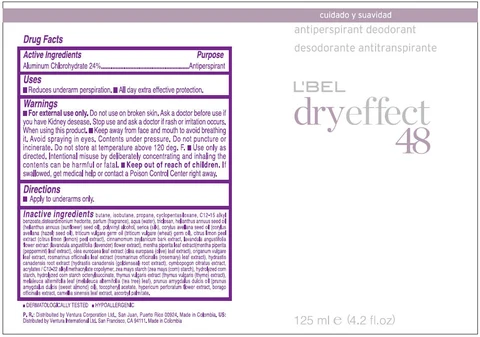 LBEL DRY EFFECT 48 packaging
