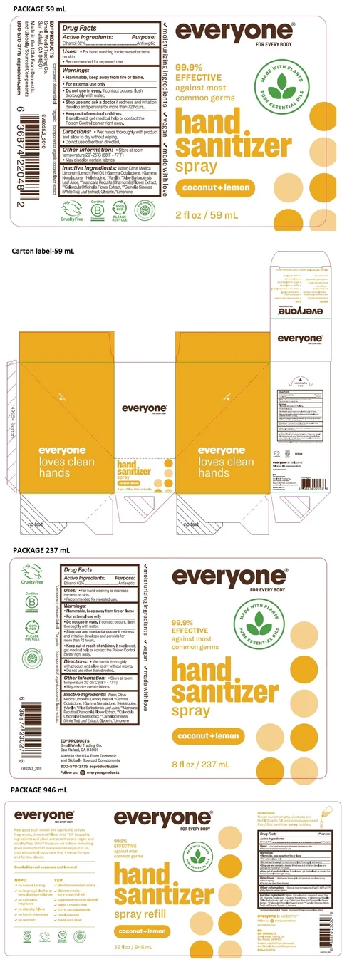 everyone hand sanitizercoconut lemon packaging
