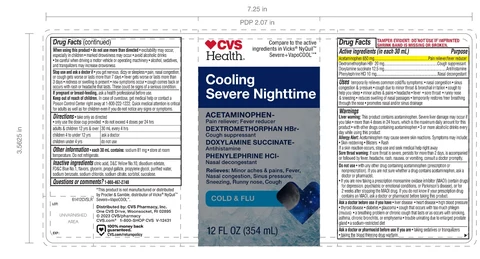 CVS NightTime Cold 포장