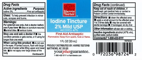 Harris Teeter Iodine Tincture Mild packaging