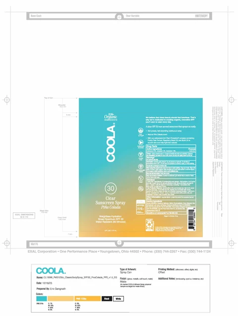 COOLA Classic Body SPF 30 Pina Colada packaging