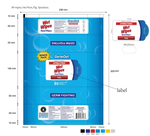 Antiseptic Wipes 포장