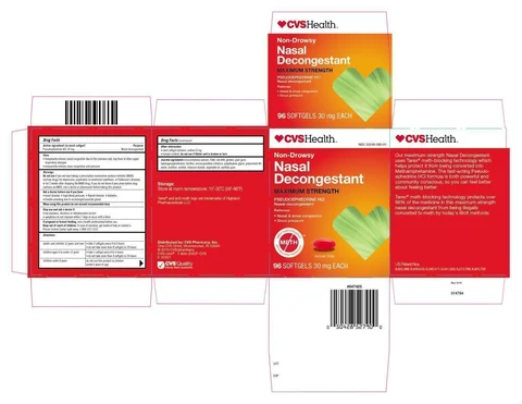 CVS Health Non-Drowsy Nasal Decongestant 포장