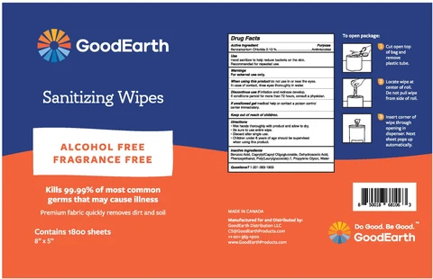 Sanitizing WipesAlcohol Free Fragrance Free 포장