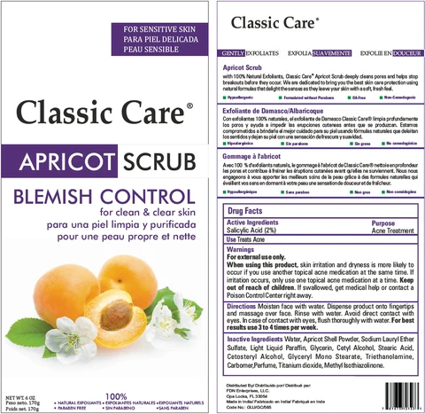 Classic Care Apricot Scrub Blemish Control packaging