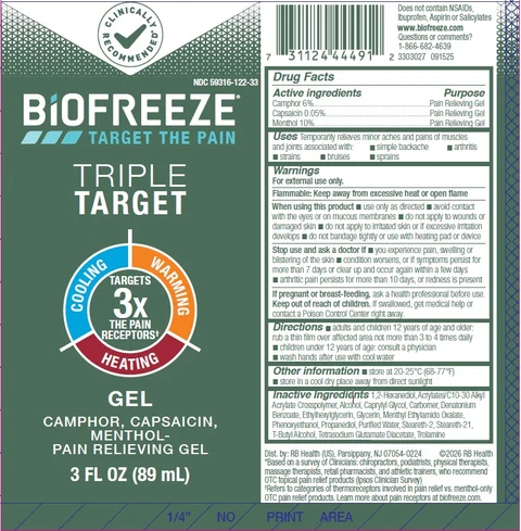 BiofreezeTriple Target Gel 포장