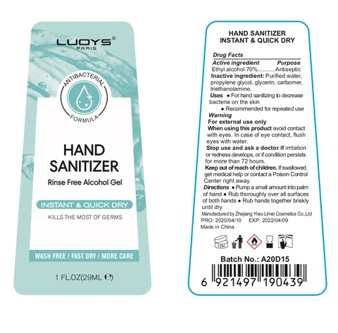LUOYS Hand Sanitier packaging