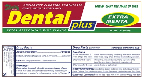 Dental plus Extra Menta 포장
