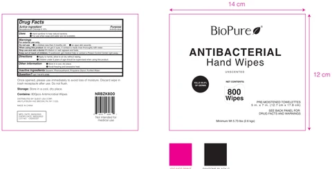 Antibacterial Hand Wipes 포장