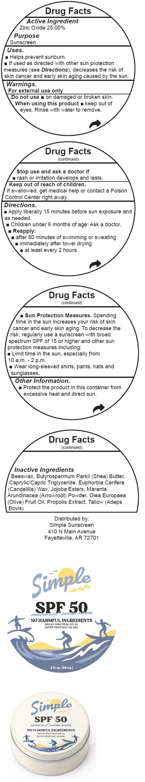 Simple Mineral Sunscreen SPF 50 포장