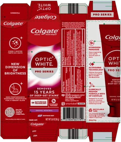 COLGATE OPTIC WHITE PRO SERIES ENAMEL RENEWALSOOTHING MINT packaging