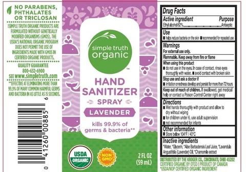 Simple Truth Organic Hand Sanitizer Lavender 포장