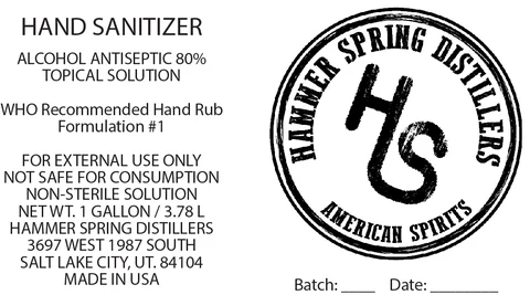 Hammer Spring Hand Sanitizer packaging