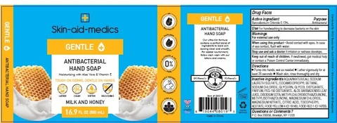 Skin aid medics Antibacterial Cucumber Milk in Honey packaging