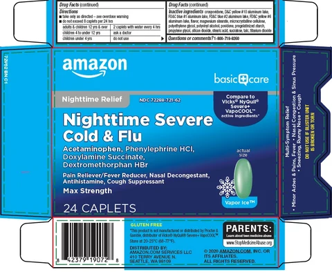 basic care nighttime severe cold and flu 포장