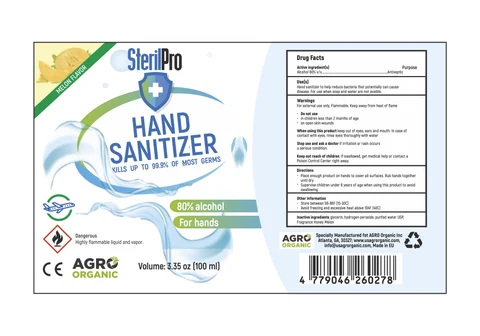 Hand Sanitizer packaging