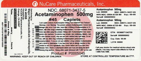 acetaminophen 포장