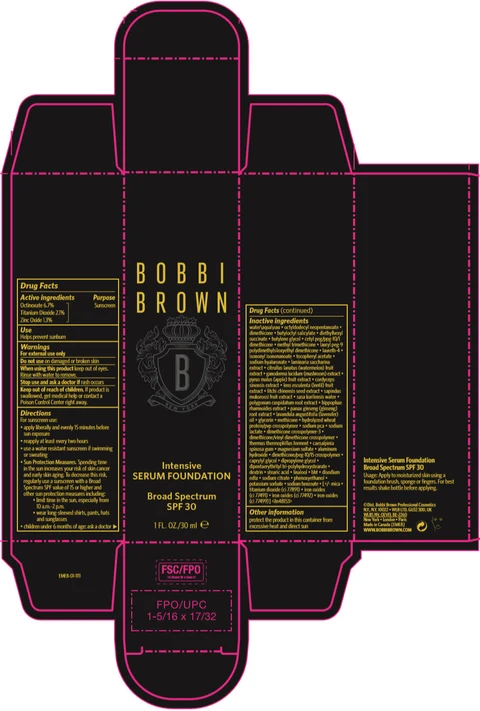 BOBBI BROWN INTENSIVE SERUM FOUNDATION BROAD SPECTRUM SPF 30 포장