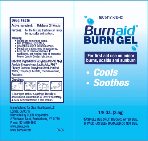 Burnaid Burn Gel packaging