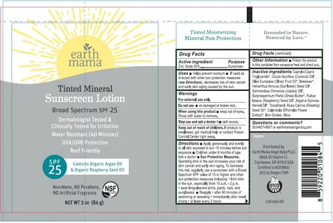 Tinted Mineral Sunscreen Broad Spectrum SPF 25 packaging