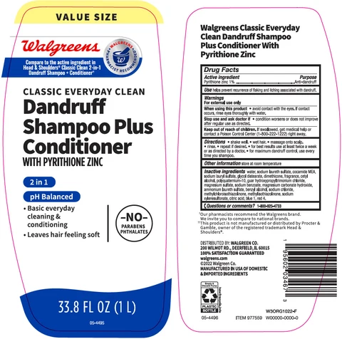 Walgreens Dandruff Plus Conditioner 2 in 1Anti-dandruff packaging